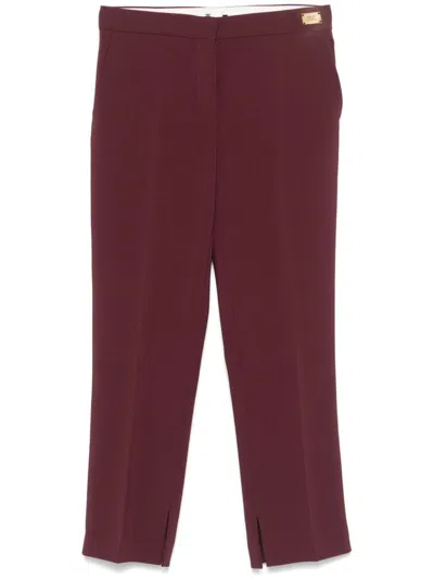 Elisabetta Franchi Tailored Trousers In Rouge Noir