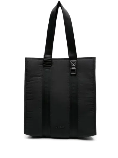 Shop Jacquemus Le Cabas Cuerda Tote Bag In Cotton In Black