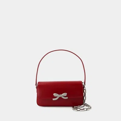 Shop Self-portrait Baguette Shoulder Bag In Red