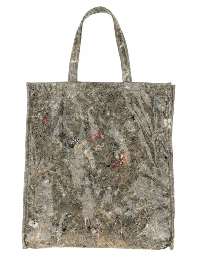 Shop Uma Wang Small Shopping Bag In Grey Brown