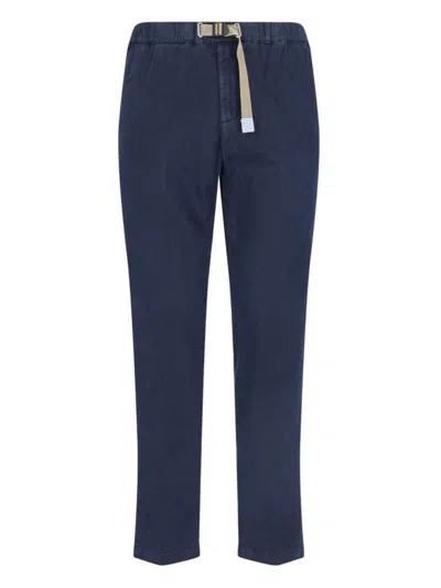 Shop White Sand Trousers In Blue