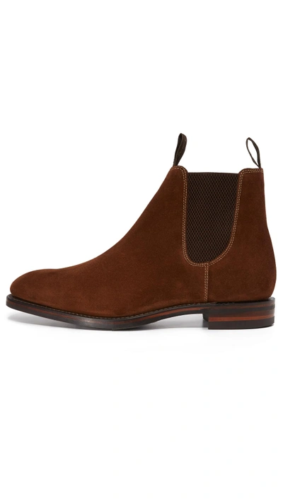 Shop Loake 1880 1880 Chatsworth Suede Chelsea Boots In Brown