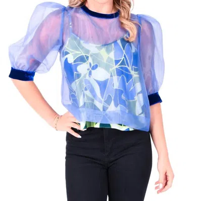 Emily Mccarthy Organza Bella Top In Holly In Multi