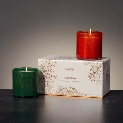 Lafco Absinthe Plum And Woodland Spruce Candle Duo (limited Edition)