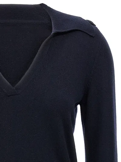 Fortela Blue V Neck Sweater