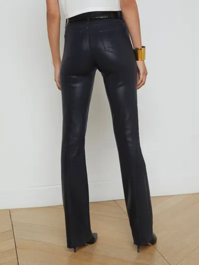 L Agence Ruth Coated Straight-leg Jean In Metro Coated