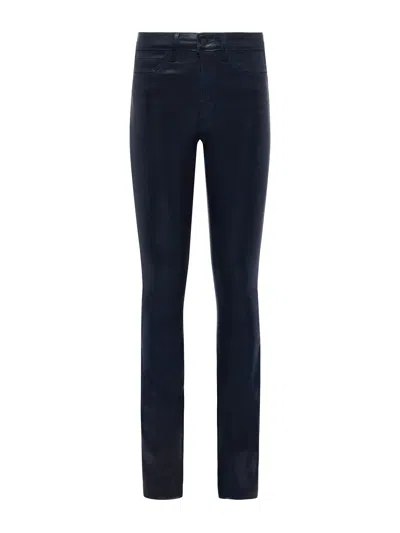 L Agence Ruth Coated Straight-leg Jean In Metro Coated
