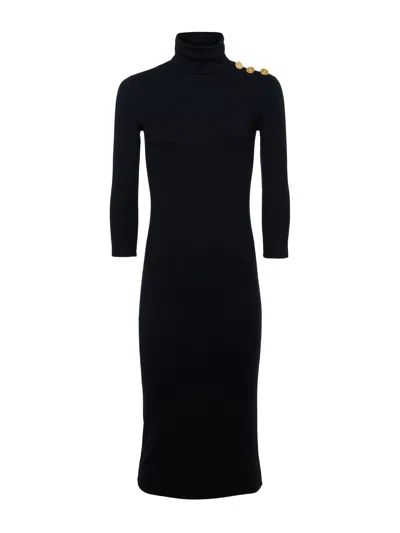 L Agence Violetta Turtleneck Knit Dress In Black