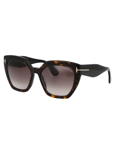 Tom Ford Eyewear Esme Oversized Frame Sunglasses