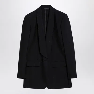 Givenchy Single-breasted Jacket With Lurex Stripes In Black