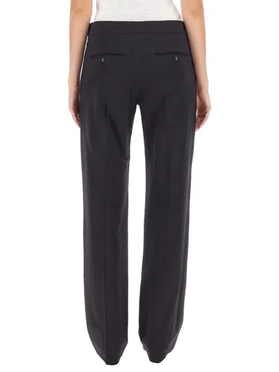 Isabel Marant Straight Leg Trousers With Pockets And Crease In Black