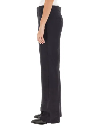 Isabel Marant Straight Leg Trousers With Pockets And Crease In Black
