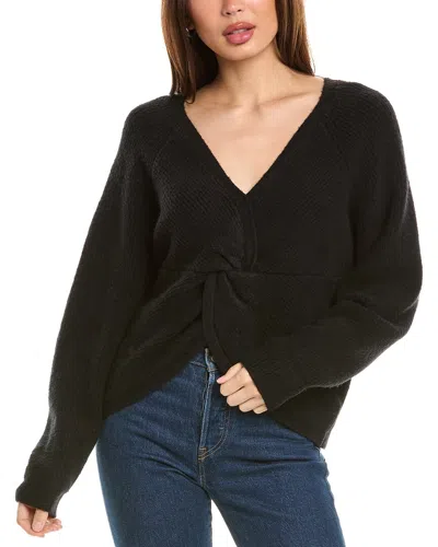 Shop Velvet By Graham & Spencer Caitlyn Boucle Raglan Sweater In Black