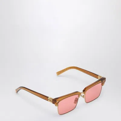 Miu Miu Runway Square Sunglasses In Pink