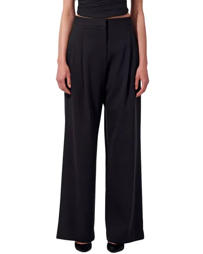 Carolina Herrera Wide Legged Front Wool-blend Playsuit In Black