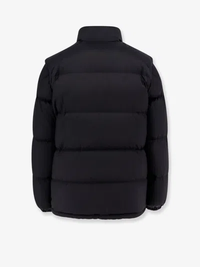 Moncler Reversible Convertible Canvas-trimmed Quilted Shell Down Jacket In Black
