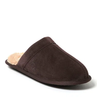 Dearfoams Kirk Faux Shearling Slipper In Brown