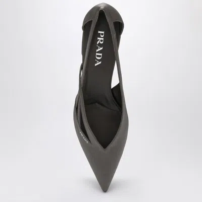 Prada Pointed Toe Block Heel Cut-out Pumps In Pink