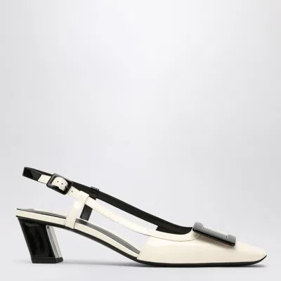 Roger Vivier Belle Vivier Covered Buckle Slingback Pumps In Patent Leather In Multicolor
