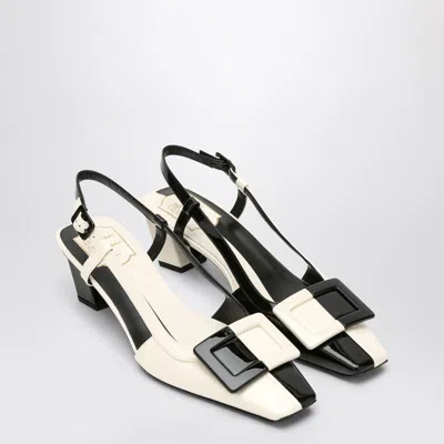 Roger Vivier Belle Vivier Covered Buckle Slingback Pumps In Patent Leather In Multicolor