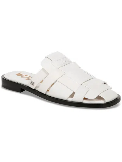 SAM EDELMAN DINA WOMENS LEATHER SLIP ON MULE SANDALS 