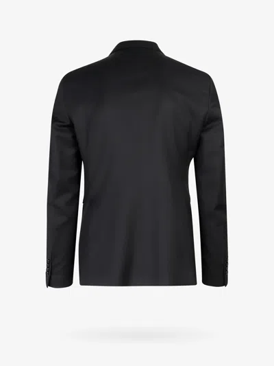 Tagliatore Virgin Wool Tuxedo With Removable Brooch In Black