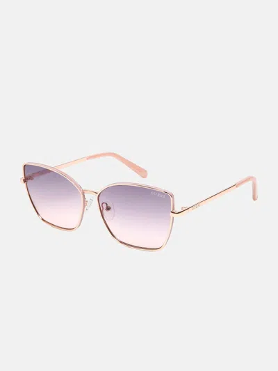 Guess Factory Metal Butterfly Sunglasses In Silver