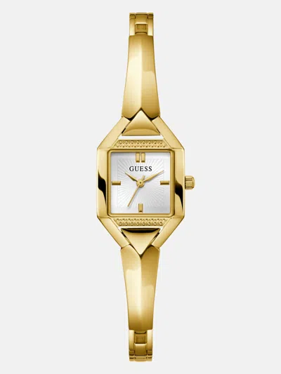 Guess Factory Gold-tone Geometric Analog Watch In Gold