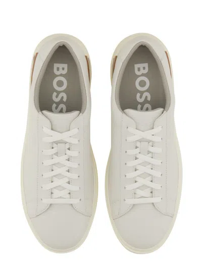 Shop Hugo Boss Boss Sneaker "clint" In White