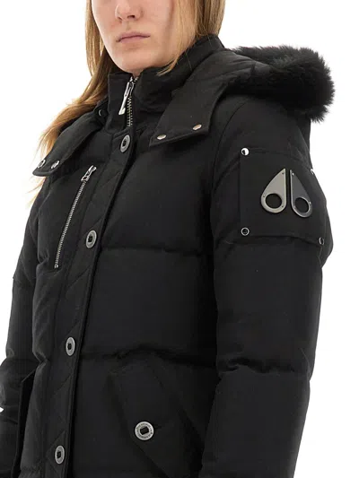 Shop Moose Knuckles Hooded Jacket In Black