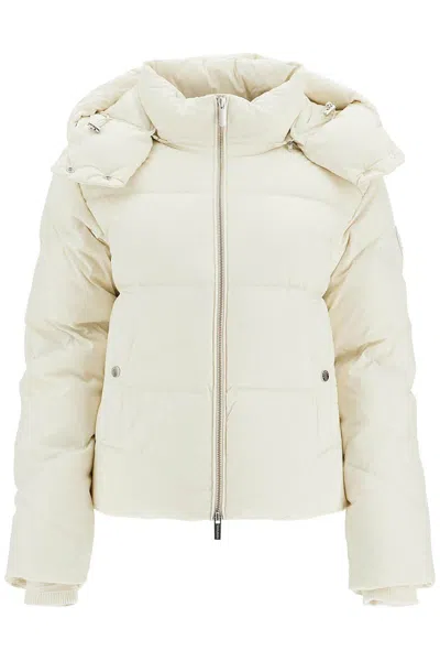 Shop Woolrich Short Alsea Down Jacket In White