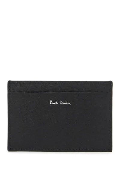 Shop Paul Smith Saffiano Leather Card Holder With In Black