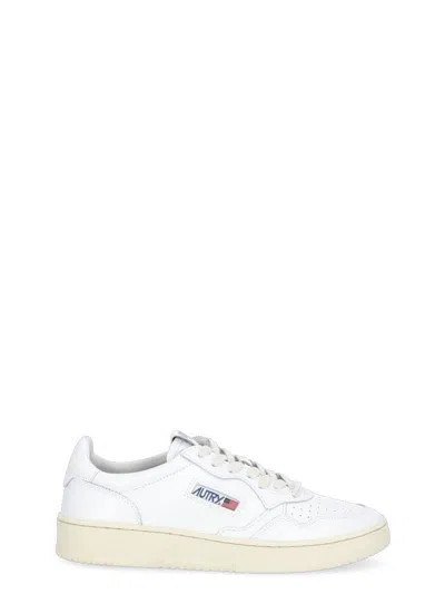 Autry Low-top Sneakers With Smooth Leather Upper And Perforated Detailing In White