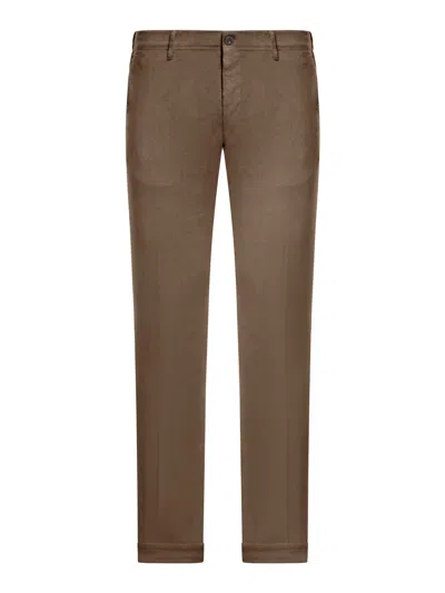 Incotex Velvet Pants In Brown