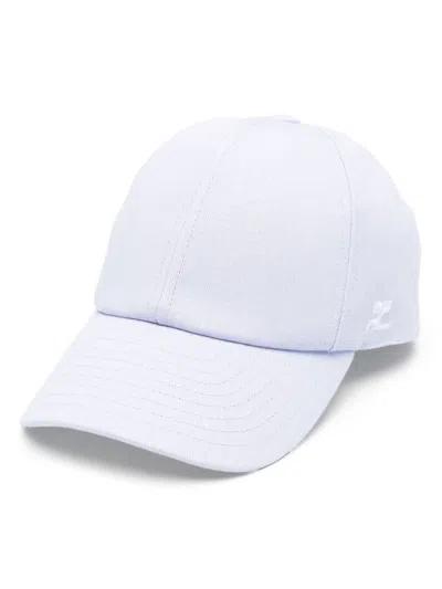 Courrèges Signature Ac Cotton Cap In Ether