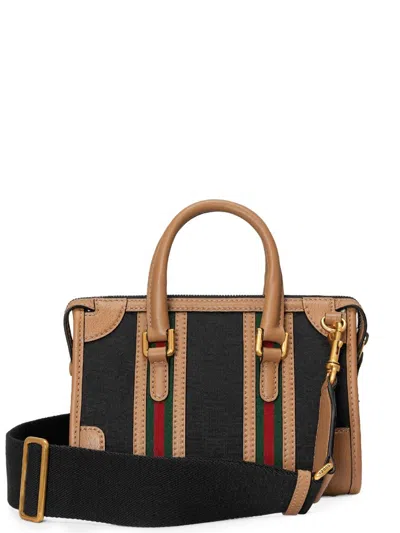 Shop Gucci Mini Satchel Handbag In Multicolour