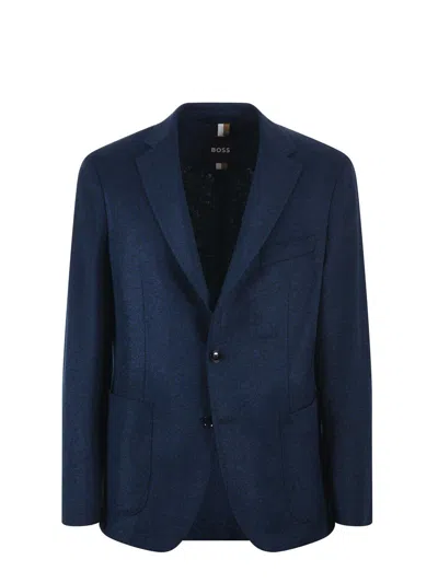 Shop Hugo Boss Boss  Jackets In Blu Melange