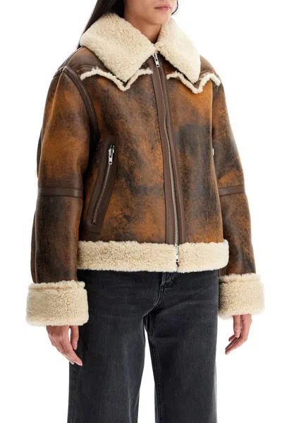 Shop Stand Studio Lessie Faux Shearling Jacket In Brown