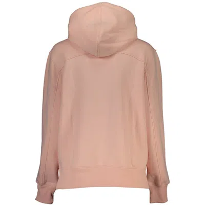 Calvin Klein Chic Pink Fleece Hooded Sweatshirt With Logo Embroidery In Pink