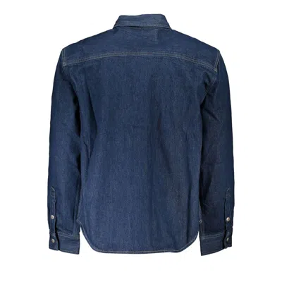 Calvin Klein Classic Blue Cotton Denim Jacket In Blue