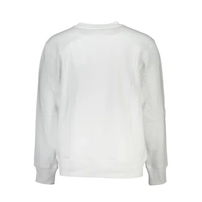 Calvin Klein Crisp White Crew Neck Cotton-blend Sweater In White