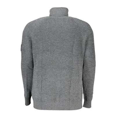 Calvin Klein Elegant Gray Wool High Neck Sweater In Gray