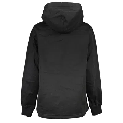Calvin Klein Elegant Long Sleeve Fleece Hooded Sweatshirt In Black