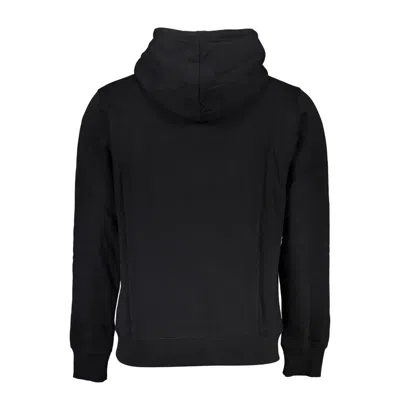 Calvin Klein Sleek Organic Cotton Hooded Sweatshirt In Black