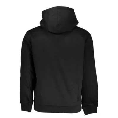 Calvin Klein Sleek Fleece Hooded Sweatshirt In Black In Black