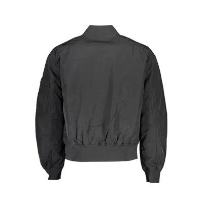 Calvin Klein Sleek Long Sleeve Zip-up Jacket In Black
