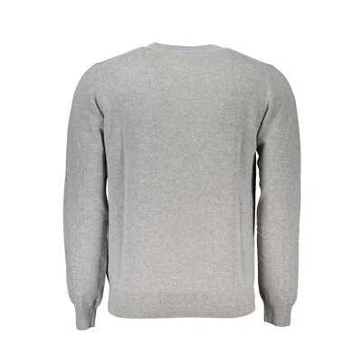 Harmont & Blaine Chic Gray Crew Neck Cotton Blend Sweater
