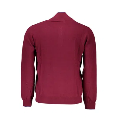 Harmont & Blaine Elegant Half-zip Sweater With Embroidery Detail In Red