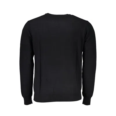 Harmont & Blaine Elegant V-neck Embroidered Black Sweater In Black