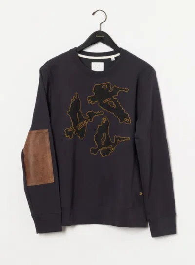 Billy Reid Painted Dover Sweatshirt In Dk Midnight